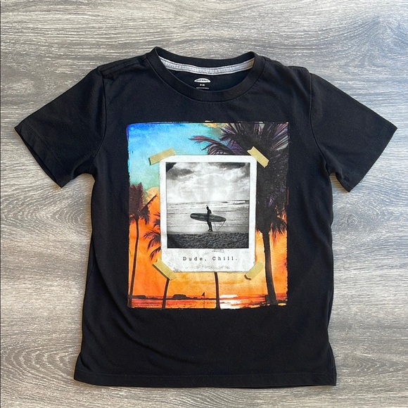 Old Navy "Dude, Chill" T-shirt, black - Picture 1 of 4